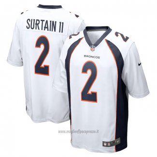 Maglia NFL Game Denver Broncos Patrick Surtain II Bianco