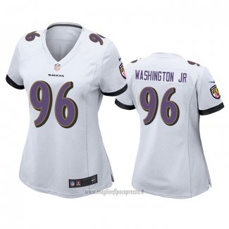 Maglia NFL Game Donna Baltimore Ravens Broderick Washington Jr. Bianco