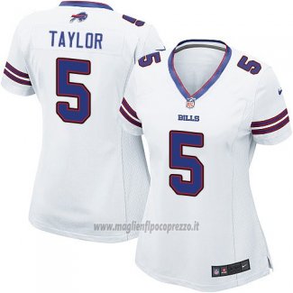 Maglia NFL Game Donna Buffalo Bills Taylor Bianco