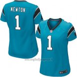Maglia NFL Game Donna Carolina Panthers Newton Blu
