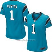 Maglia NFL Game Donna Carolina Panthers Newton Blu