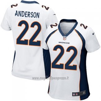 Maglia NFL Game Donna Denver Broncos Anderson Bianco