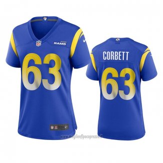 Maglia NFL Game Donna Los Angeles Rams Austin Corbett Blu