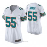 Maglia NFL Game Donna Miami Dolphins Jerome Baker Throwback Bianco