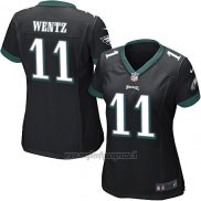 Maglia NFL Game Donna Philadelphia Eagles Wentz Nero