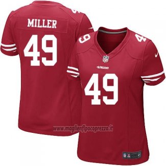 Maglia NFL Game Donna San Francisco 49ers Miller Rosso