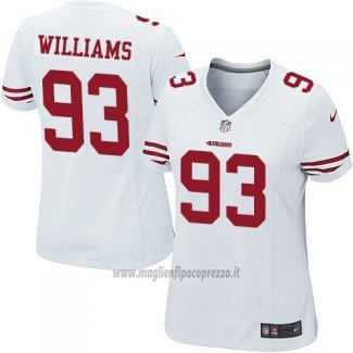 Maglia NFL Game Donna San Francisco 49ers Williams Bianco