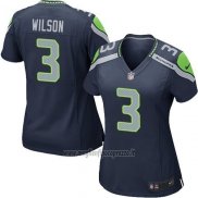 Maglia NFL Game Donna Seattle Seahawks Wilson Blu Scuro