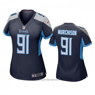 Maglia NFL Game Donna Tennessee Titans 91 Larrell Murchison Blu