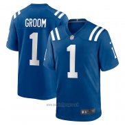 Maglia NFL Game Indianapolis Colts Number 1 Groom Blu