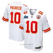 Maglia NFL Game Kansas City Chiefs Isiah Pacheco Super Bowl Lvii Patch Away Bianco