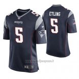 Maglia NFL Game New England Patriots Danny Etling Blu