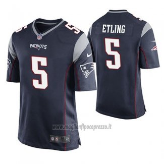 Maglia NFL Game New England Patriots Danny Etling Blu