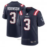Maglia NFL Game New England Patriots James Robinson Blu