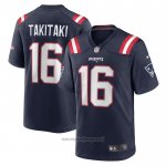 Maglia NFL Game New England Patriots Sione Takitaki Blu