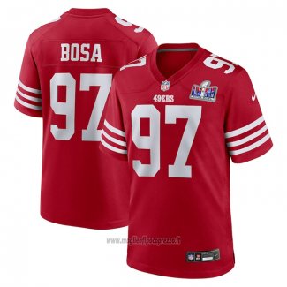 Maglia NFL Game San Francisco 49ers Nick Bosa Super Bowl Lviii Patch Rosso