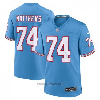 Maglia NFL Game Tennessee Titans Bruce Matthews Throwback Retired Blu