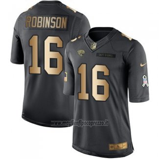 Maglia NFL Gold Anthracite Jacksonville Jaguars Robinson Salute To Service 2016 Nero