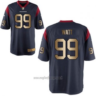 Maglia NFL Gold Game Houston Texans Watt Profundo Blu