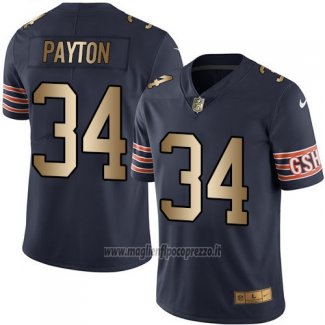 Maglia NFL Gold Legend Chicago Bears Payton Profundo Blu