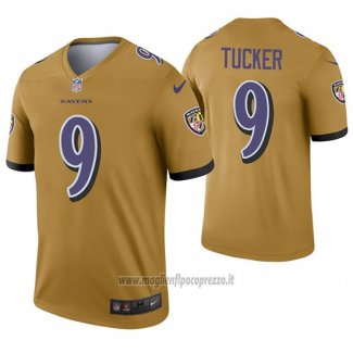 Maglia NFL Legend Baltimore Ravens 9 Justin Tucker Inverted Or