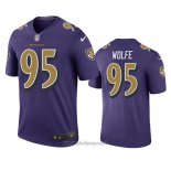 Maglia NFL Legend Baltimore Ravens Derek Wolfe Viola Color Rush