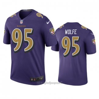 Maglia NFL Legend Baltimore Ravens Derek Wolfe Viola Color Rush