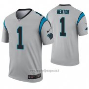 Maglia NFL Legend Carolina Panthers 1 Cam Newton Inverted Grigio