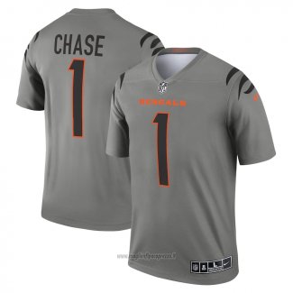 Maglia NFL Legend Cincinnati Bengals Ja Marr Chase Inverted Grigio