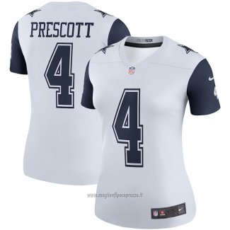 Maglia NFL Legend Donna Dallas Cowboys Dak Prescott Bianco Color Rush