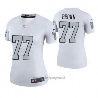 Maglia NFL Legend Donna Las Vegas Raiders Trent Brown Bianco Color Rush