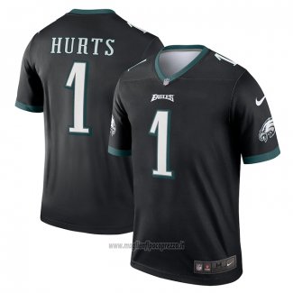 Maglia NFL Legend Philadelphia Eagles Jalen Hurts Nero