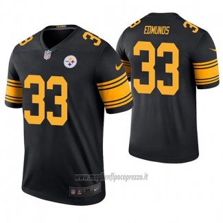 Maglia NFL Legend Pittsburgh Steelers Trey Edmunds Black Color Rush Legend