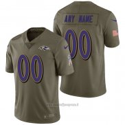 Maglia NFL Limited Baltimore Ravens Personalizzate 2017 Salute To Service Verde