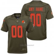 Maglia NFL Limited Bambino Cleveland Browns Personalizzate Salute To Service Verde