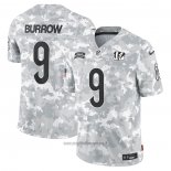 Maglia NFL Limited Cincinnati Bengals Joe Burrow 2024 Salute To Service Grigio