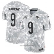 Maglia NFL Limited Cincinnati Bengals Joe Burrow 2024 Salute To Service Grigio