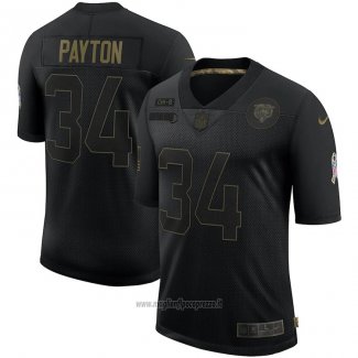 Maglia NFL Limited Chicago Bears Payton 2020 Salute To Service Nero