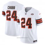 Maglia NFL Limited Cleveland Browns Nick Chubb Vapor F.U.S.E. Bianco
