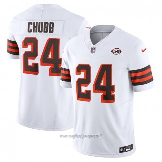 Maglia NFL Limited Cleveland Browns Nick Chubb Vapor F.U.S.E. Bianco