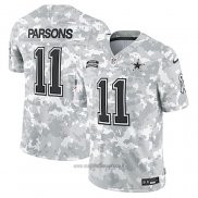 Maglia NFL Limited Dallas Cowboys Micah Parsons 2024 Salute To Service Grigio