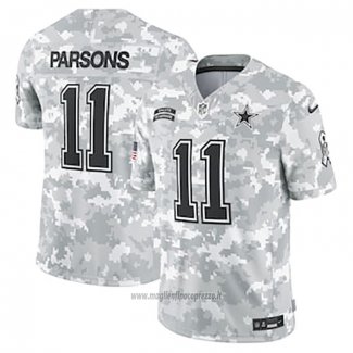 Maglia NFL Limited Dallas Cowboys Micah Parsons 2024 Salute To Service Grigio