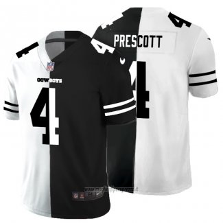 Maglia NFL Limited Dallas Cowboys Prescott White Black Split