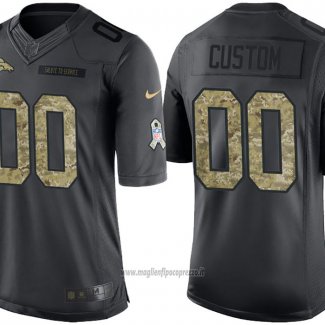 Maglia NFL Limited Denver Broncos Personalizzate 2016 Salute To Service Nero