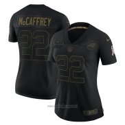 Maglia NFL Limited Donna Carolina Panthers Christian Mccaffrey 2020 Salute To Service Nero