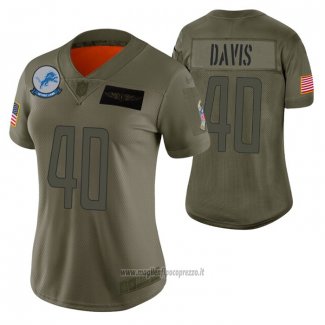 Maglia NFL Limited Donna Detroit Lions Jarrad Davis 2019 Salute To Service Verde