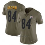 Maglia NFL Limited Donna Pittsburgh Steelers 84 Erown 2017 Salute To Service Verde