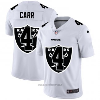 Maglia NFL Limited Las Vegas Raiders Carr Logo Dual Overlap Bianco