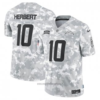 Maglia NFL Limited Los Angeles Chargers Justin Herbert 2024 Salute To Service Grigio