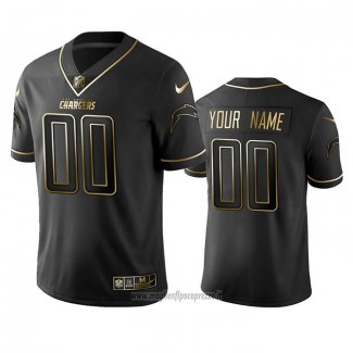 Maglia NFL Limited Los Angeles Chargers Personalizzate Golden Edition Nero